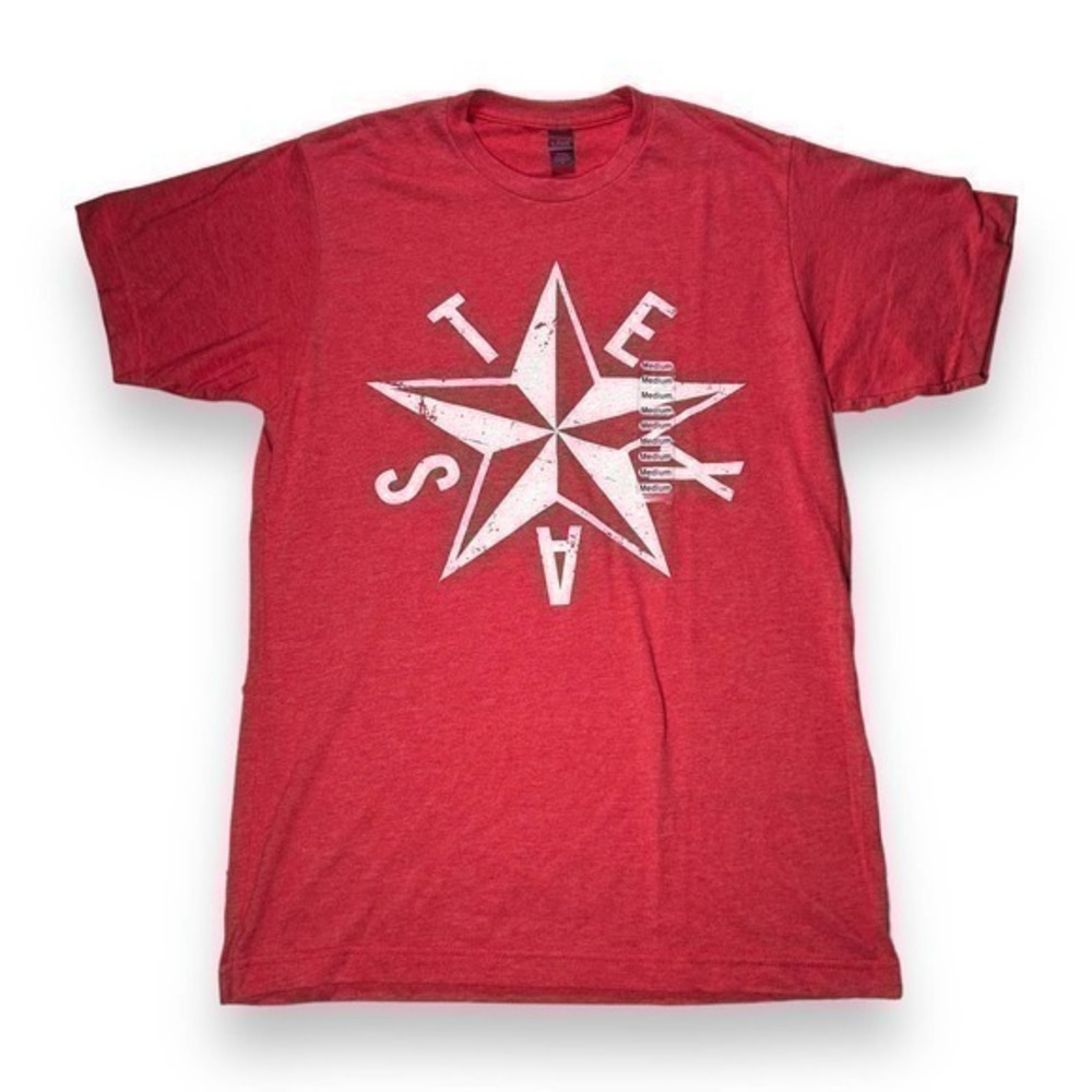 NWOT Tultex Texas Destination Red Tshirt Size Medium - "Joey"